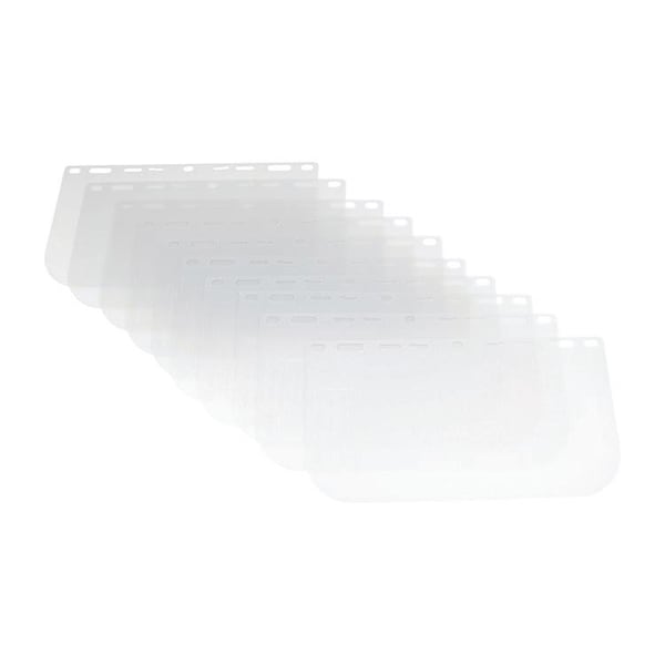 Clear Flat Visor 8x15, 5 PETG 0.40in/ 10-Pack